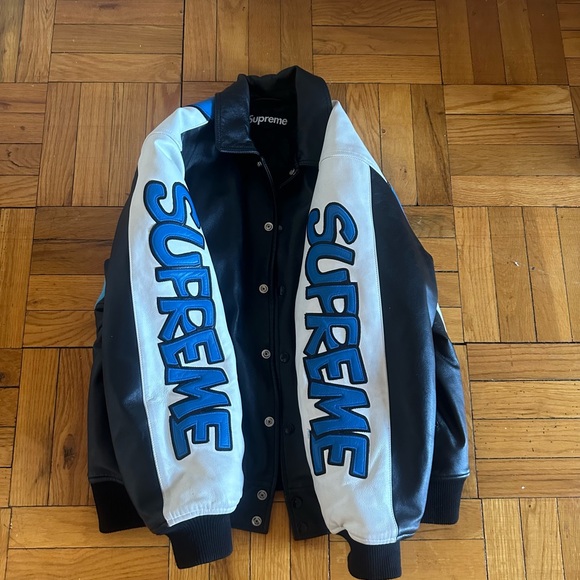 Supreme smurfs varsity jacket black medium - Picture 4 of 4